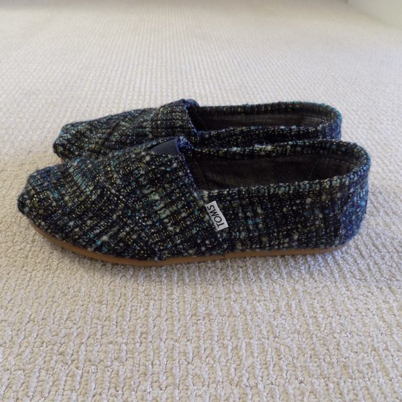 WOMENS TOMS ALPARGATA TWEED CLASSIC SLIP ONS